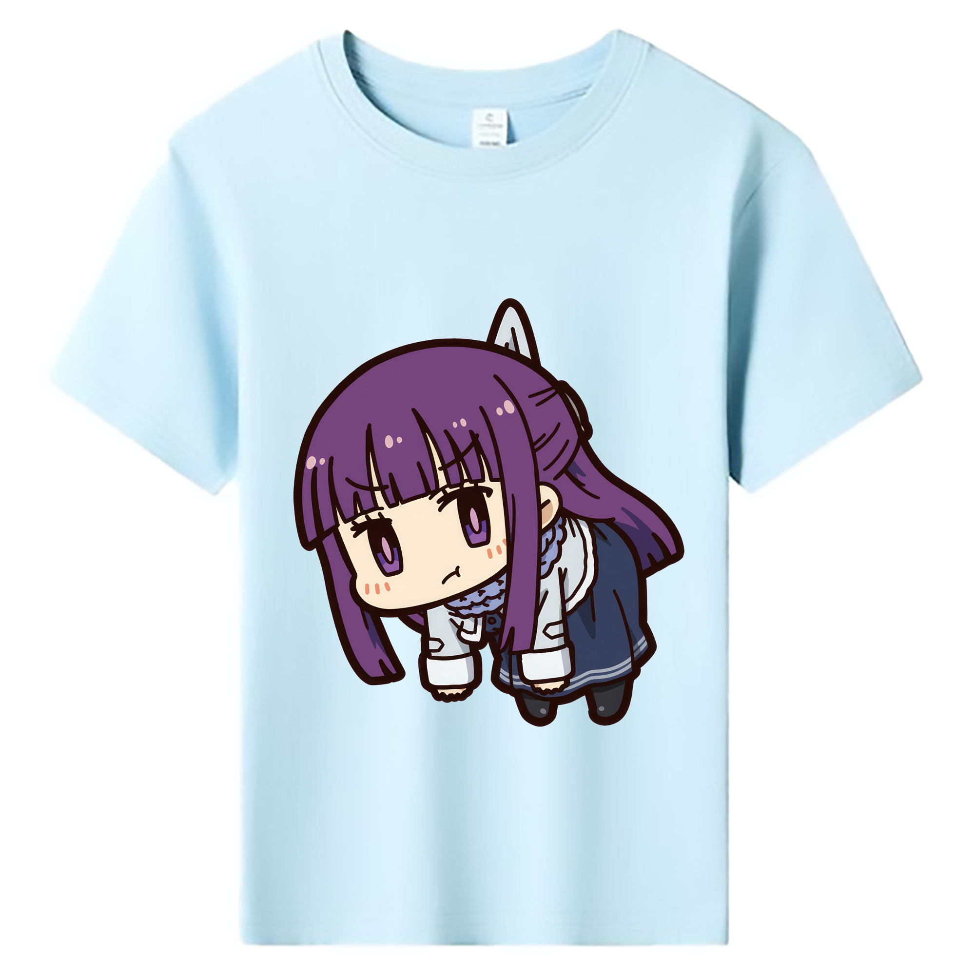 （画像用） 葬送のフリーレン Frieren 綿100％キッズTシャツ（フロントプリント）
